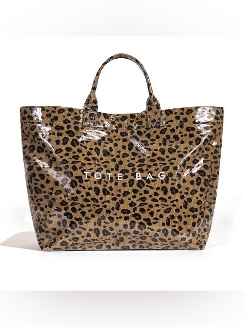 🐆 Leopard Tote Bag with Top Handles